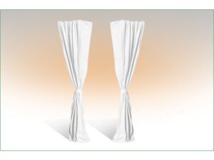 Deko-Schal - Eckvorhänge für Faltzelte - weiss