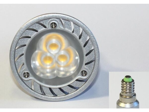 JDR LED Strahler E14, 3x1W naturweiss - AUSVERKAUF