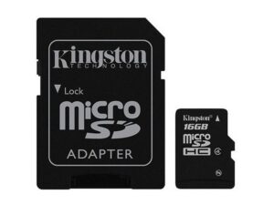 Kingston Speicherkarte Micro SDHC-Card 16GB Class4 mit SD-Adapter