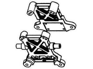 Stossdämpfer-Befestigungsplatten-Set hinten 112007