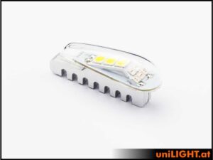 uniLIGHT 14mm DUAL Navigation + Blitzlicht, 14Wx2 , KURZ - grün-weiss