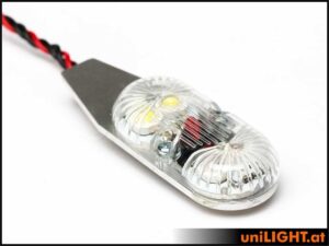 uniLIGHT 24mm DUAL Navigation + Blitzlicht, 12Wx2, T-Fuse - grün-weiss