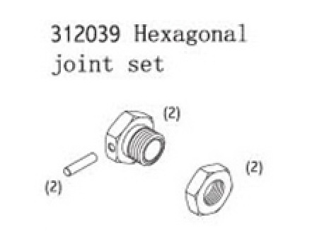 Radträger Sechskant Set FS312039 1:8 Cars