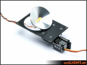 uniLIGHT 50mm Klappscheinwerfer HV, 12Wx2, T-FUSE - warmweiss