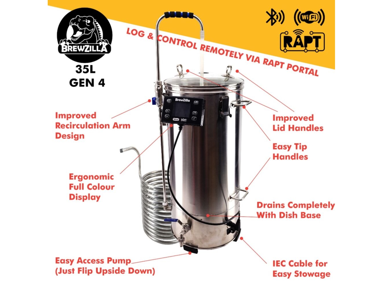 Kegland - BrewZilla 35 L Gen 4 Braukessel - Wifi / RAPT – Bild 5