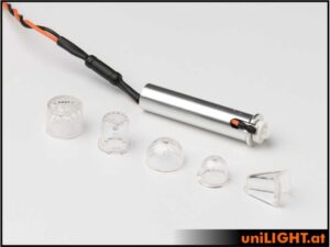 uniLIGHT 10mm PIN Blitzlicht, 8Wx2, T-Fuse - weiss
