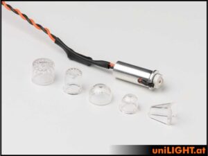 uniLIGHT 10mm PIN Blitzlicht, 4W - weiss