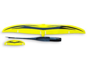 Quicky Voll CFK Elektrosegler, Spw 1000mm - gelb