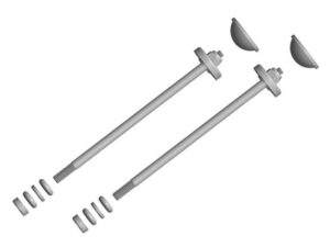 Rear Shock Absorber Shaft, 2 Stück 185243, zu NR 8Be von Nutech