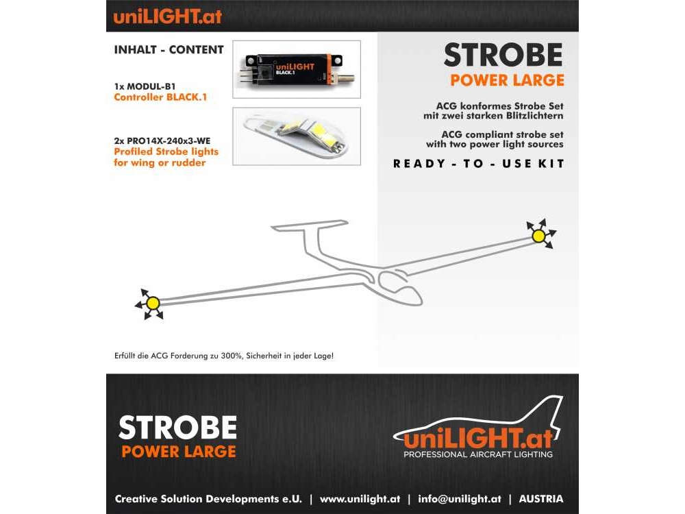 uniLIGHT STROBE-Large Beleuchtungsset