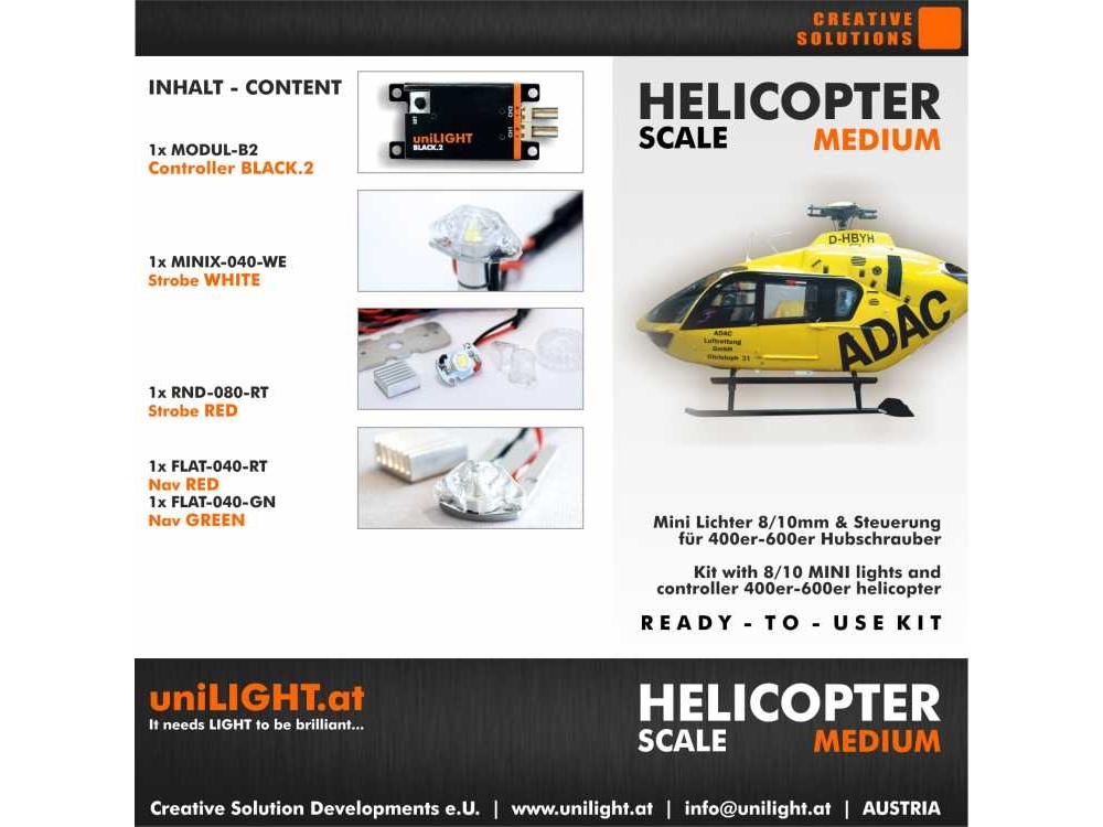 uniLIGHT HELISCALE-Medium Beleuchtungsset