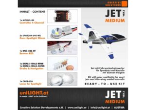 uniLIGHT JET-Medium Beleuchtungsset