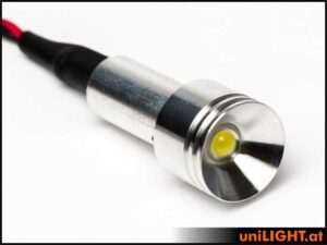 uniLIGHT 15mm Alu-Scheinwerfer, 4W - warmweiss