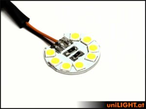 uniLIGHT 19mm Nur Chip Blitzlicht, 14Wx2 - rot + Wärmeleitkleber