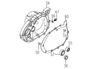 hintere Getriebegehäuse Dichtung 127002050040 (60) XYST260