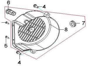Lüftergehäuse (6,7,8) XY150T