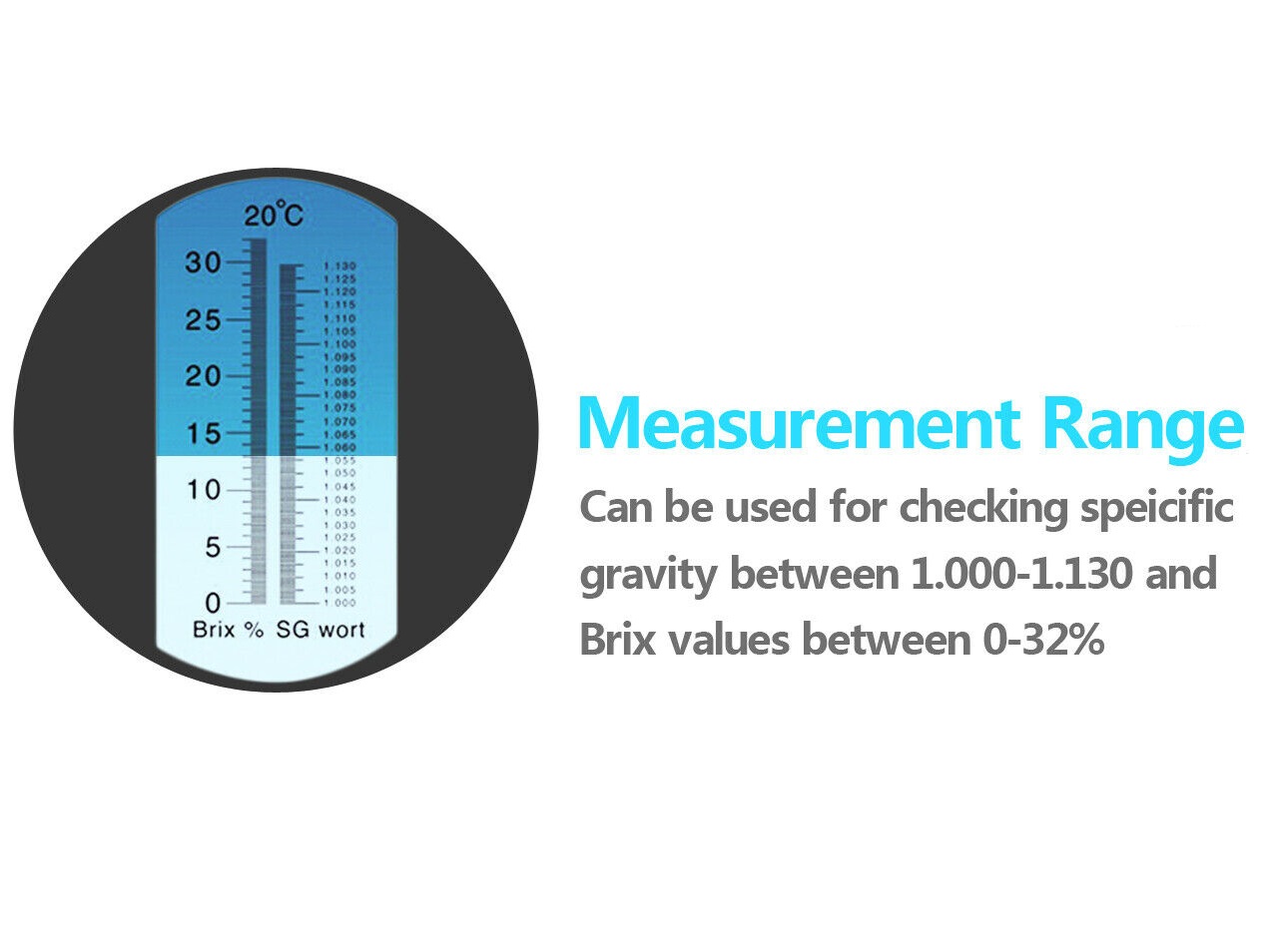 Optisches Brix-Refraktometer 0-32% & Spezifische Dichte 1.120 – Bild 4