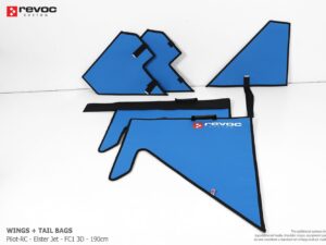 revoc Flächentaschen + Seitenleitwerk- + Höhenrudertasche blau FC1 Pilot-RC
