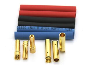 Leopard Goldkontakt Stecker Hochstrom, 4mm lang,  3 Paar