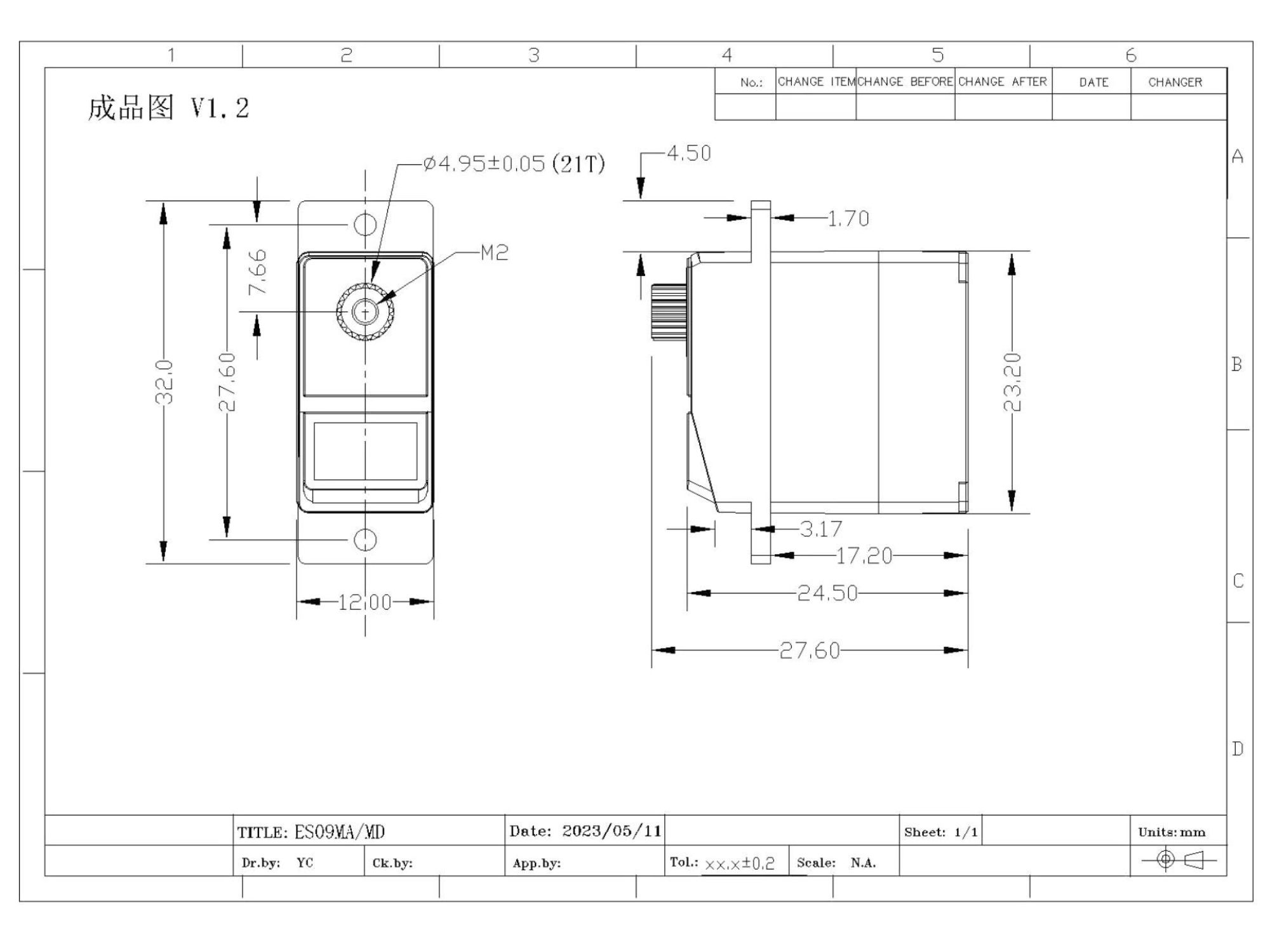 Emax Digital Metall Servo ES09MD HV, 13.5g, 3.1kg Stellkraft – Bild 5