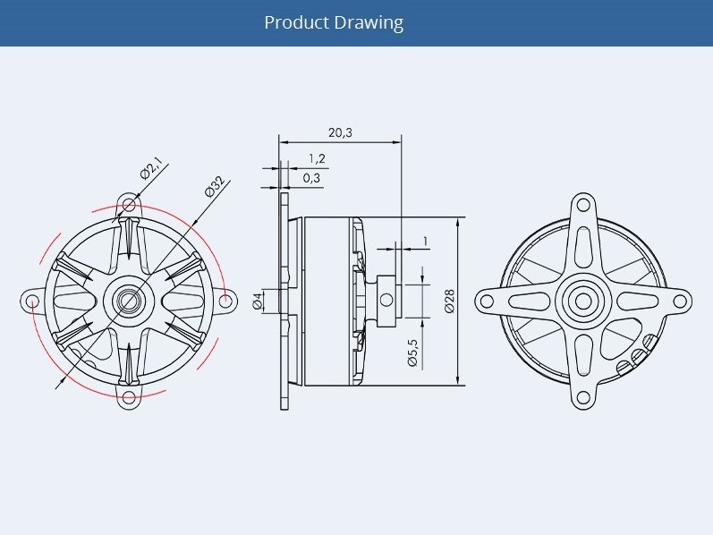 T-Motor Brushless Motor AS2306 - 1500KV - 2-3S – Bild 4