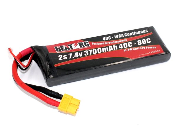 HEAT-RC LiPo Akku 2S 7.4V, 3700mAh 40C, XT60