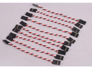 Patchkabel Stecker auf Stecker, JR/Futaba, Twisted 10cm lang 26AWG - Set à 10 Stk