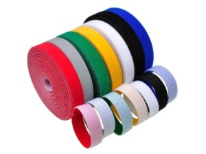 Klettband / Velcro 10mm - gelb, doppelseitig - Rolle 5 Meter