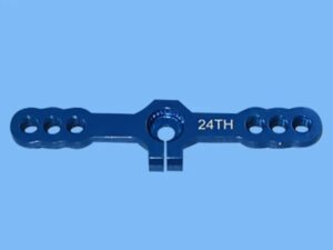 Alu Servoarm / Servohebel 24mm zu HITEC 24T Servos - blau