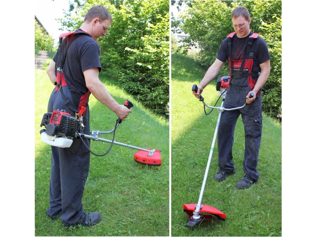 Betriebsbereit Rasentrimmer Motorsense G03-A 43ccm mit Metallblatt – Bild 3