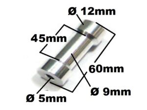Motorhalter / Motorträger M5x60 - 12mm Durchmesser, 4 Stück