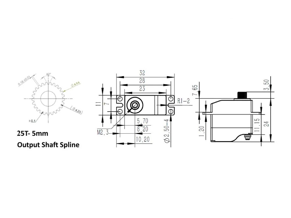 KST Servo CM509MG HV - 11mm - 6.0 kg Stellkraft – Bild 4
