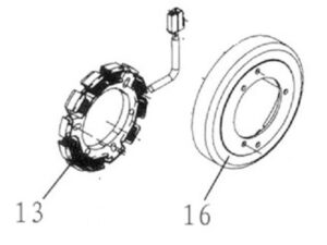 Rotor und Stator (Lichtmaschine) zu Dieselmotoren 170/176/177178/186