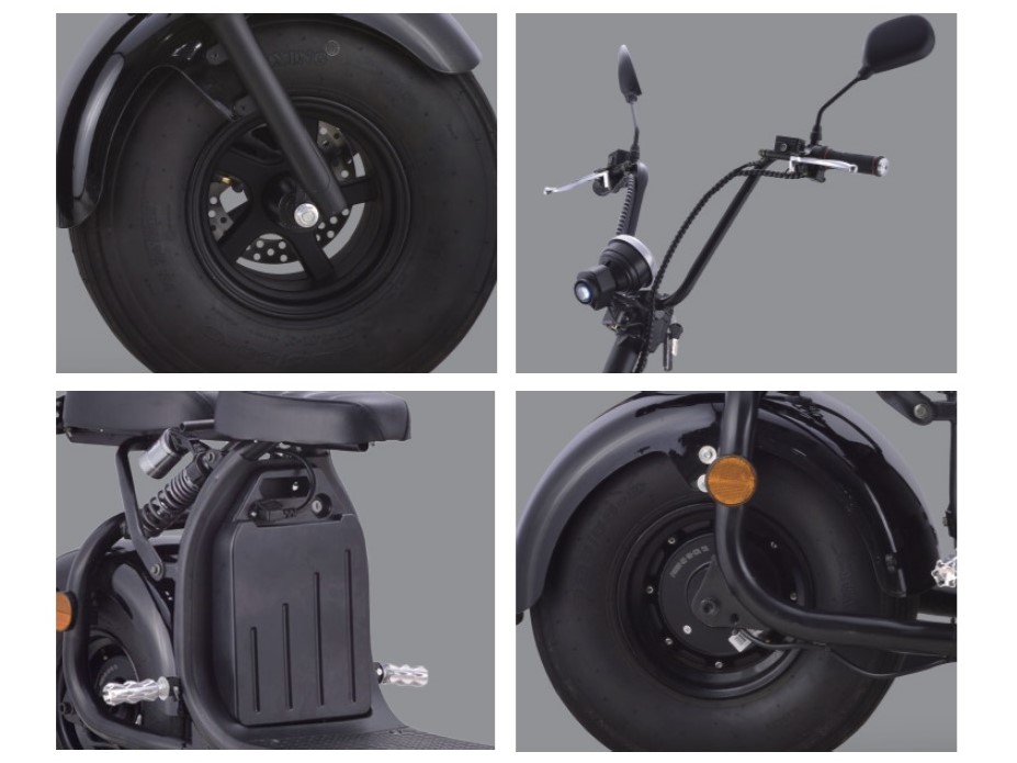 Citycoco Elektro Trotti FAT-BOY 500 Watt - 25km/h - rot 2-Plätzer – Bild 4