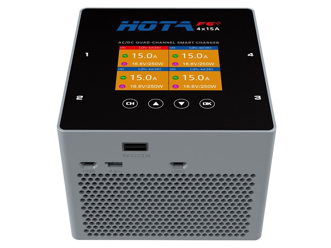 HOTA F6+ AC Charger Ladegerät - 4-Kanal - 4x 250W - 15A – Bild 2