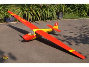 Segelflieger Motorspatz V2 - SWISS, Spw 2520mm, ARF-Set von VQ-Models