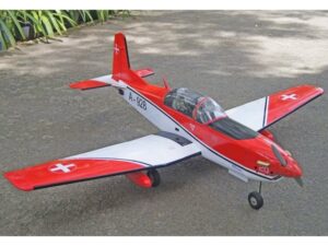 Pilatus PC-7 im Swiss-Design, Spw 1540mm, ARF-Set von VQ-Models - VQA097