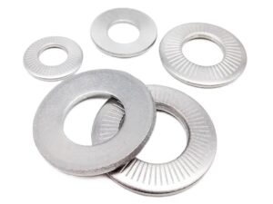 Unterlegscheibe - Unterlagsscheibe - gerippt - M4 - Edelstahl - Set a 5 Stück