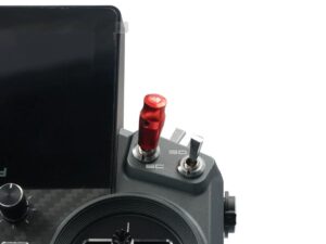 FrSky Schalter Kappe aus Metall - lang - rot - zu Sender wie X18 / X20