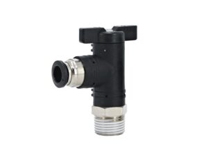 Steckverschraubung mit Hahn und 8mm Anschluss - Gewinde 1/4 Zoll