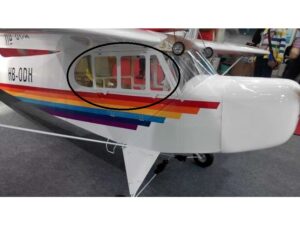 Seitenscheiben-Set zu Piper J3 - weiss, Spw 4000mm, Skysun