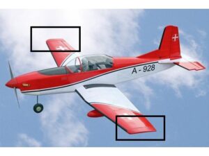 Winglets zu Pilatus PC-7 Swiss-Design, Spw 1540mm, VQ-Models