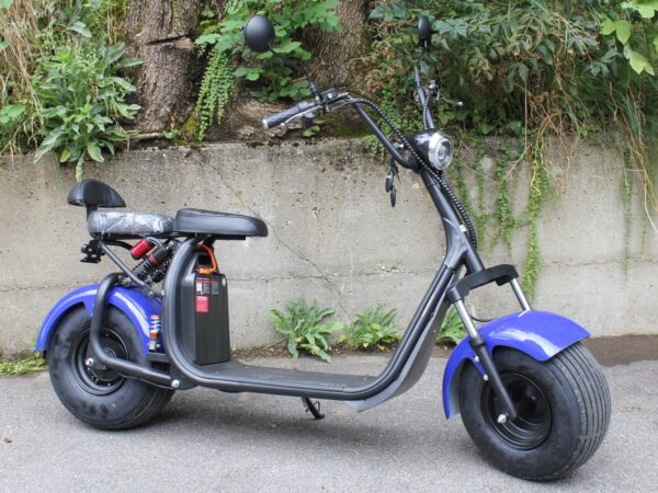 Citycoco Elektro Trotti FAT-BOY 500 Watt - 25km/h - blau 2-Plätzer – Bild 4