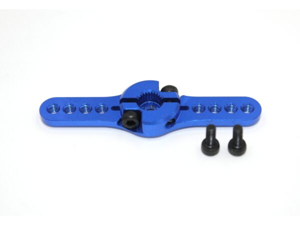Alu Servoarm / Servohebel 25mm, 25T doppelseitig Servos wie Futaba / Savöx - blau – Bild 2