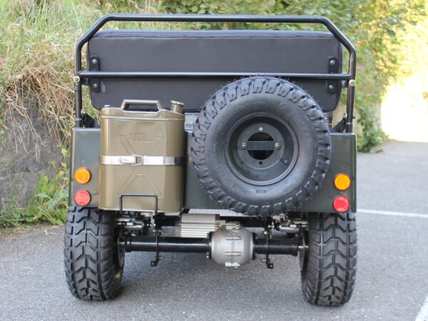 Kinder Willys-Jeep, 125ccm Benzinmotor, 3 Vor- und 1 Rückwärtsgang – Bild 4