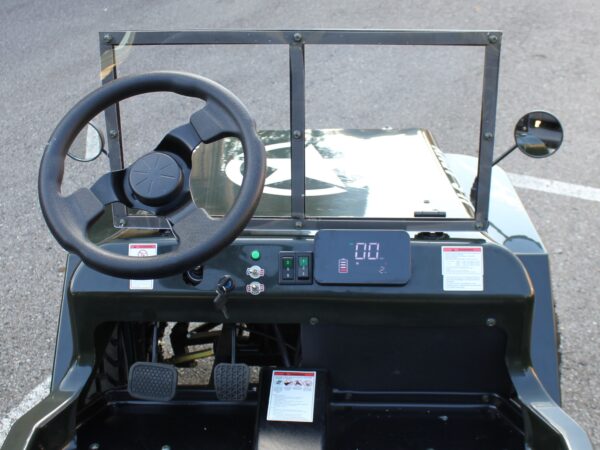 Betriebsbereit: Elektro Kinder Willys-Jeep, 1500 Watt, 3 Vor- und Rückwärtsgang – Bild 2