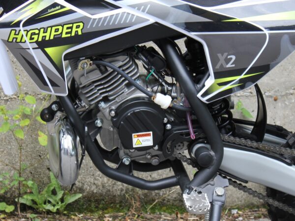 Betriebsbereit Midi Motocross Bike - Dirt Bike - NRG50 V2 - 50ccm 2-Takt - grün / blau – Bild 3