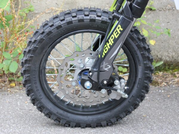 Betriebsbereit Midi Motocross Bike - Dirt Bike - NRG50 V2 - 50ccm 2-Takt - grün / blau – Bild 4