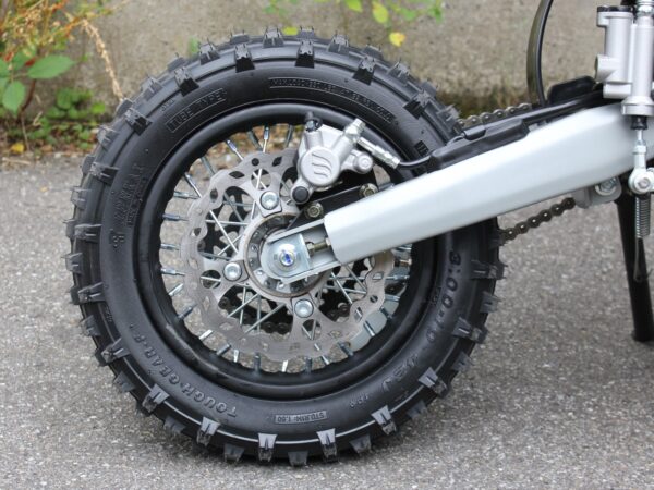 Betriebsbereit Midi Motocross Bike - Dirt Bike - NRG50 V2 - 50ccm 2-Takt - grün / blau – Bild 5