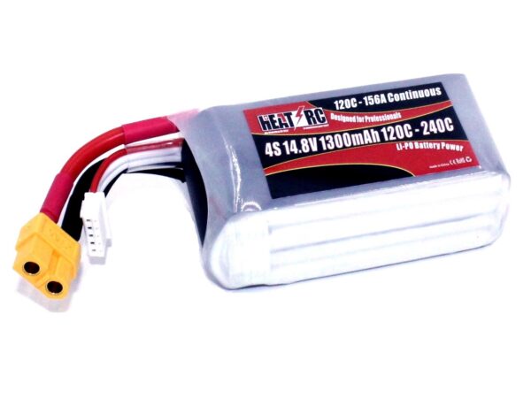 HEAT-RC, LiPo Akku 4S / 14.8V, 1300mAh, 120C - XT60